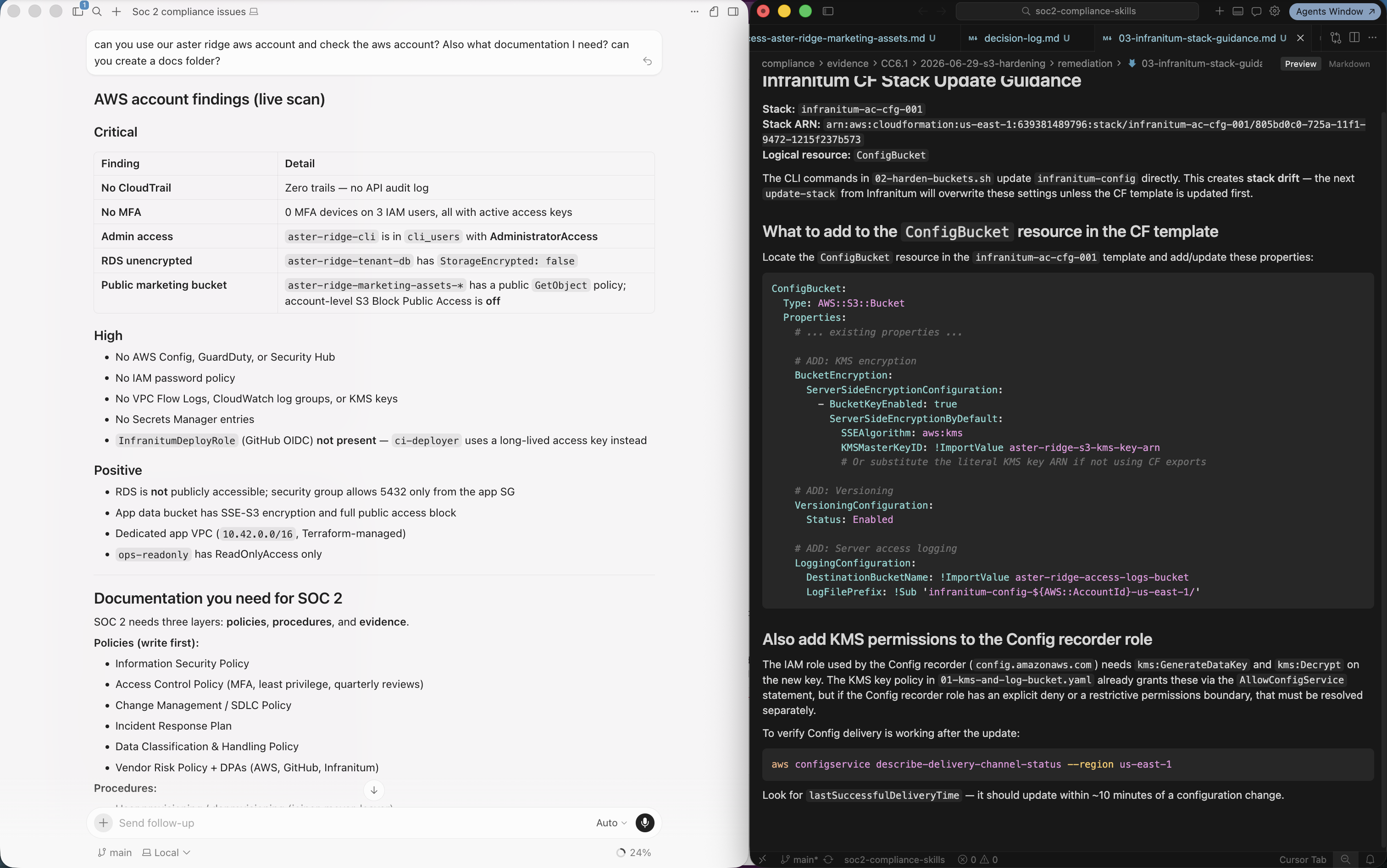SOC 2 on AWS, How we built an AI Agent that Automatically Remediates SOC 2 Issues